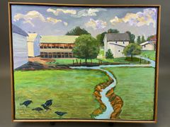 O. Tyburski PA Dutch Farm Acrylic 24x30 - Image 1