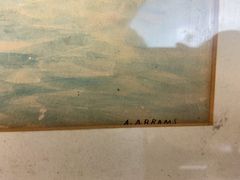 A. Abrams Watercolor Sailing Boat Scene - Image 4