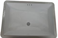 Architectura Curved 20" White Basin with Overflow - Image 3