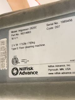 Nilfisk Advance Adgressor 3820C Floor Scrubber - Image 2