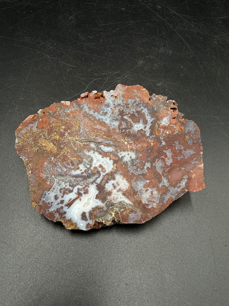 Natural Red Mexican Moss Agate Lapidary Rough Slab - Image 1