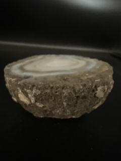 Polished Banded Agate Geode Half Nodule Specimen - Image 2