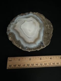 Polished Banded Agate Geode Half Nodule Specimen - Image 3