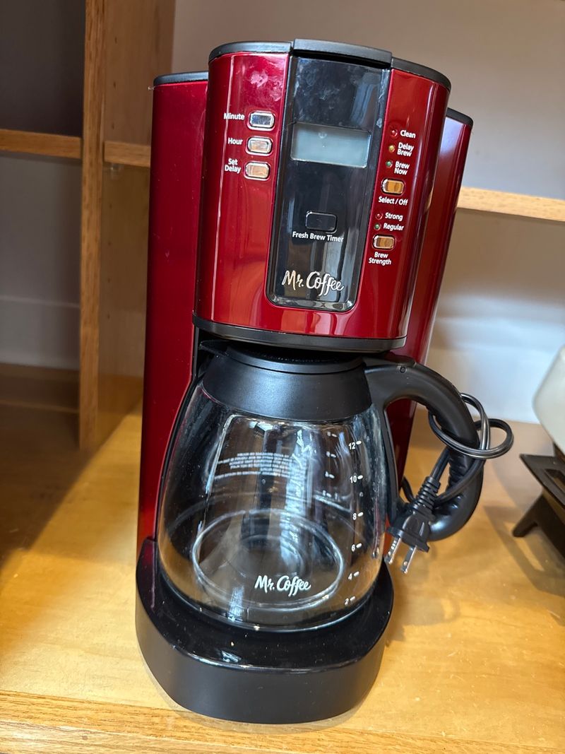 Mr. Coffee 12 Cup Programmable Drip Coffee Maker Metallic Red - Image 1