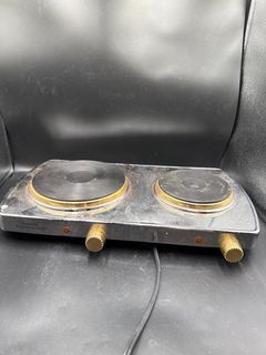 Command Performance Gold Double Burner Electric Hot Plate Cooktop - Image 1