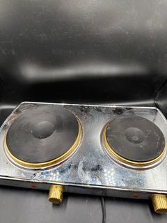 Command Performance Gold Double Burner Electric Hot Plate Cooktop - Image 3