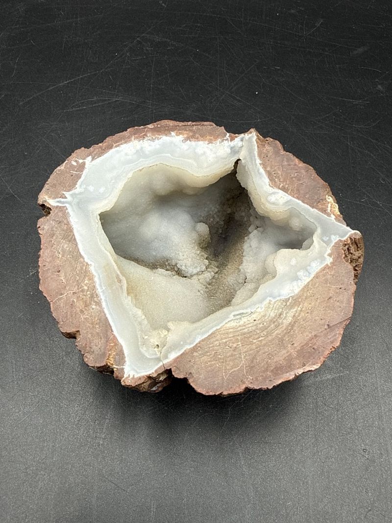 Polished Half Natural Agate Geode Thunderegg Crystal Mineral Specimen - Image 1