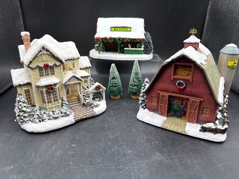 Hawthorne Village Thomas Kinkade John Deere Creek Village Buildings Lot - Image 1