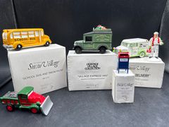 Department 56 Snow Village and Heritage Village Vehicles Accessories Lot - Image 1