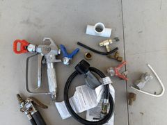 Paint Spray Gun LP Gas Hose and Hardware Lot - Image 2