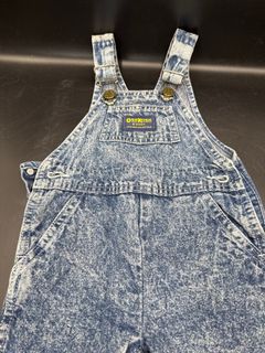 OshKosh B'Gosh Acid Wash Denim Vestbak Overalls Infant Toddler - Image 2