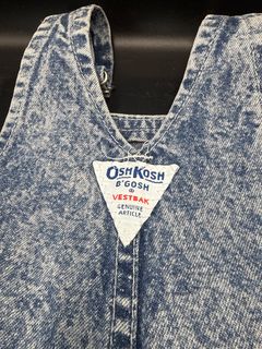 OshKosh B'Gosh Acid Wash Denim Vestbak Overalls Infant Toddler - Image 5