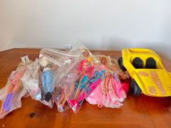 Mattel Barbie and Disney John Smith Doll Lot with Dune Buggy - Image 1