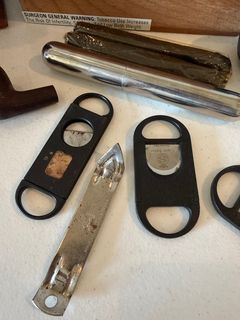 Wooden Pipe Humidor Stand, Smoking Pipes, and Cigar Accessories Lot - Image 2