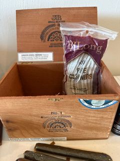 Wooden Pipe Humidor Stand, Smoking Pipes, and Cigar Accessories Lot - Image 6