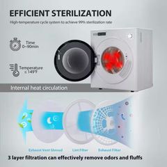 3.5 cu.ft Electric Compact Portable Laundry Dryer - Image 2