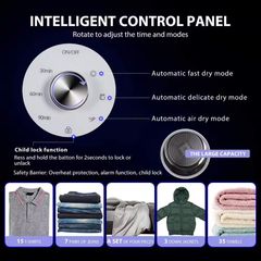 3.5 cu.ft Electric Compact Portable Laundry Dryer - Image 3