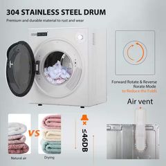 3.5 cu.ft Electric Compact Portable Laundry Dryer - Image 4