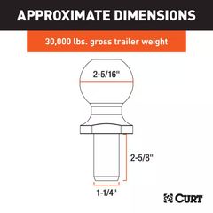 2-5/16 in. Trailer Hitch Tow Ball - Image 4