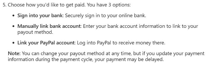 Instagram Help screenshot outlining identity verification, payout setup, and compliance with tax documentation as requirements for monetization.