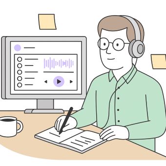 Illustration of a music curator