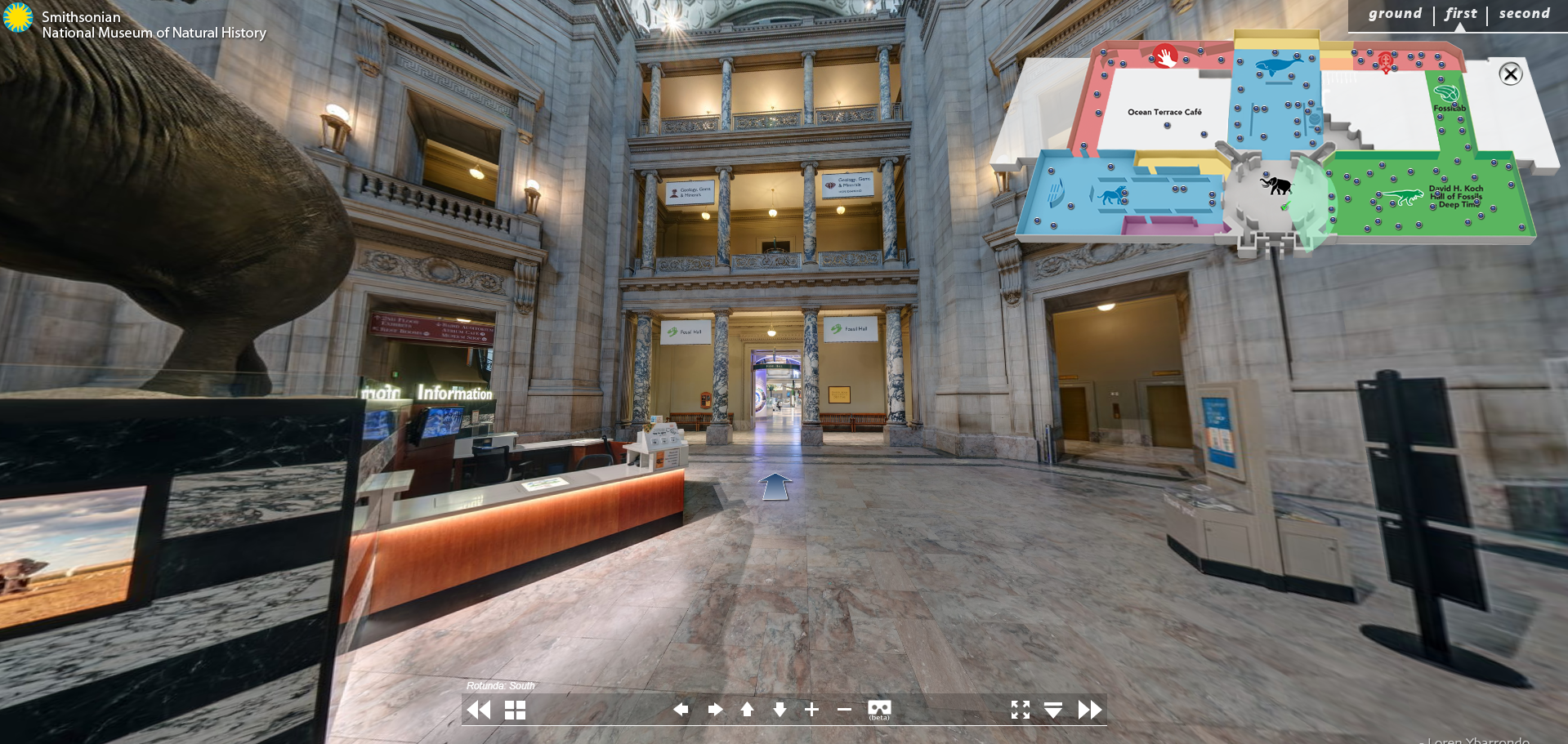 Virtual tour of the Smithsonian Museum as an example of Interactive Media in educational and cultural spaces.