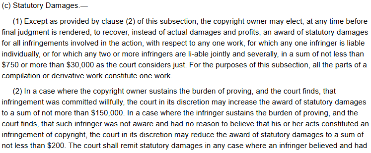 Definition of Statutory Damages