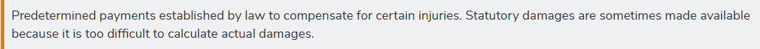Definition of Statutory Damages