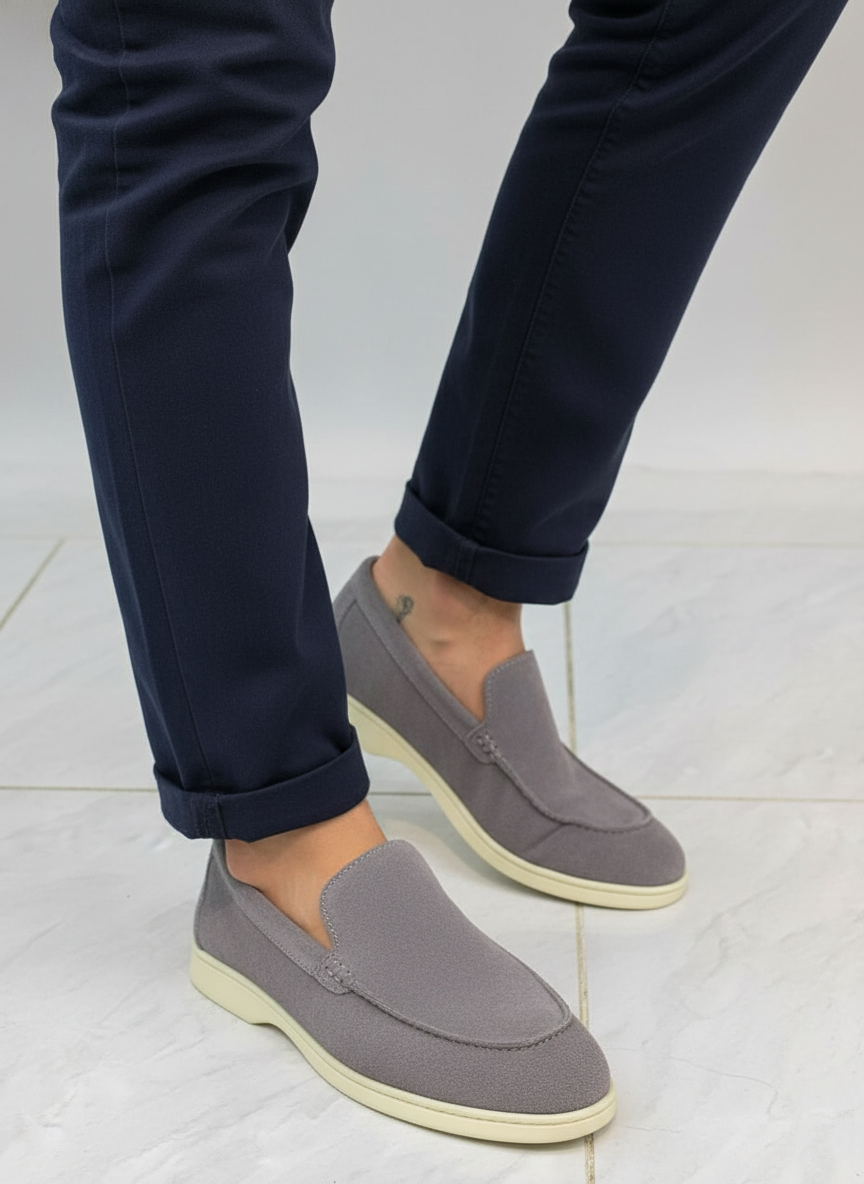 Мокасины мужские LORO PIANO сер