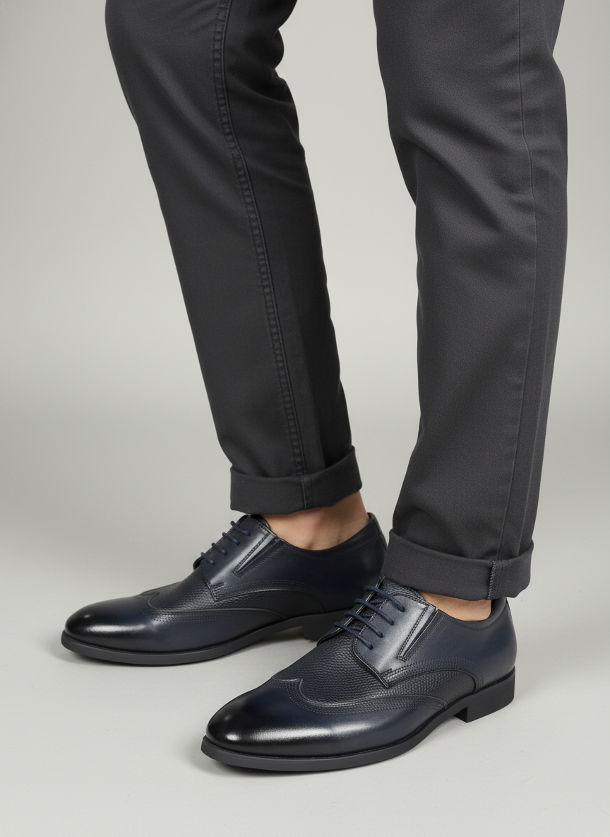 мужской туфли сини MILANO