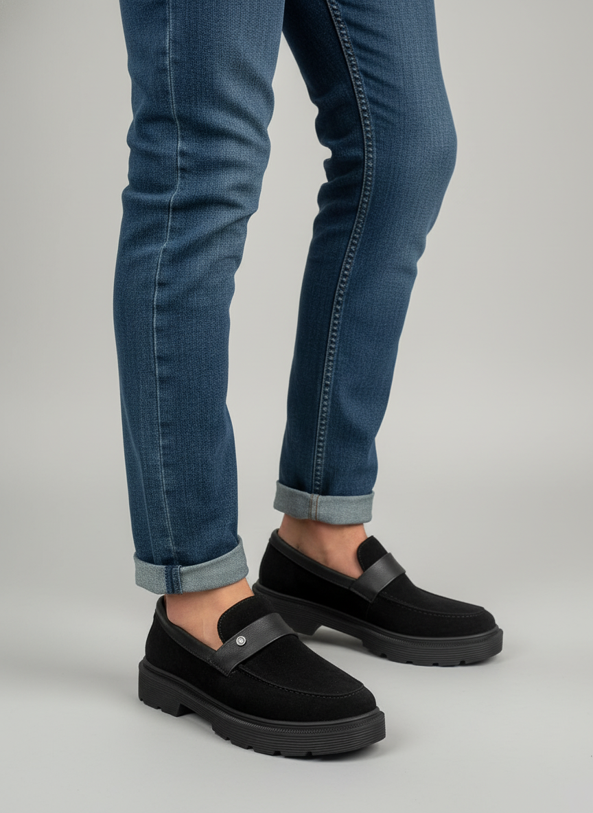 Обувь мужская BOSS  черный замш