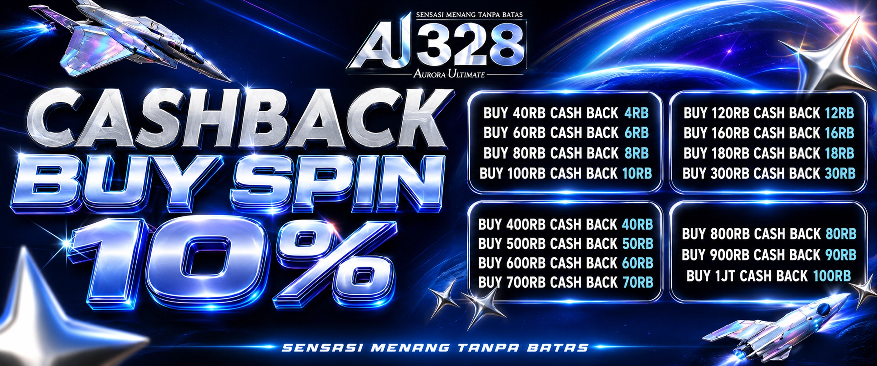 CASH BACK BUY SPIN 10% 