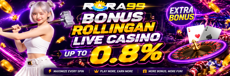 BONUS ROLLINGAN LIVE CASINO UP TO 0.8%