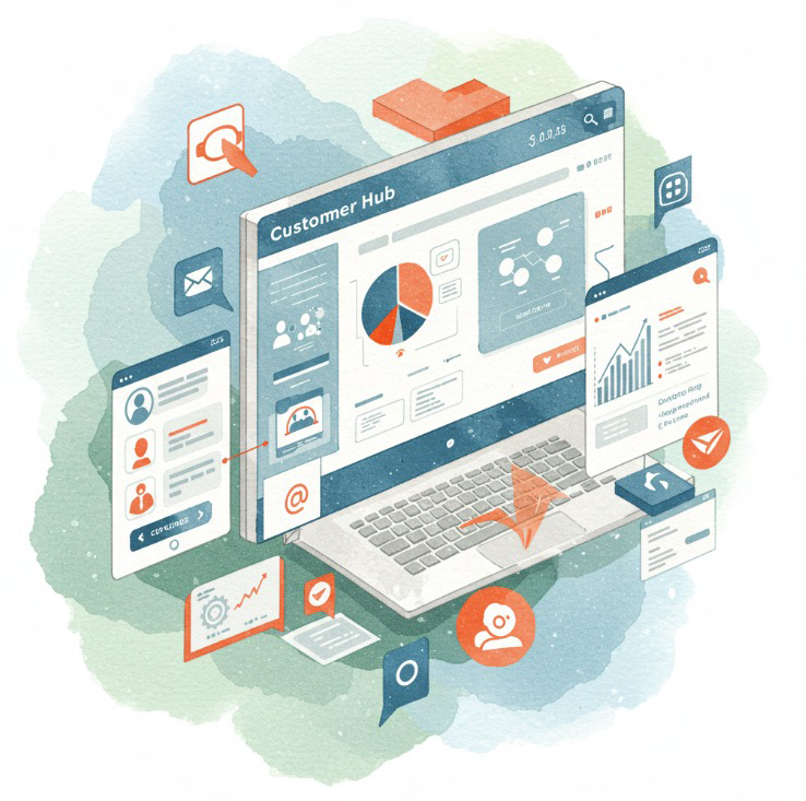 Digital  <br/> <span class="text_gradient2">Customer Hub</span>