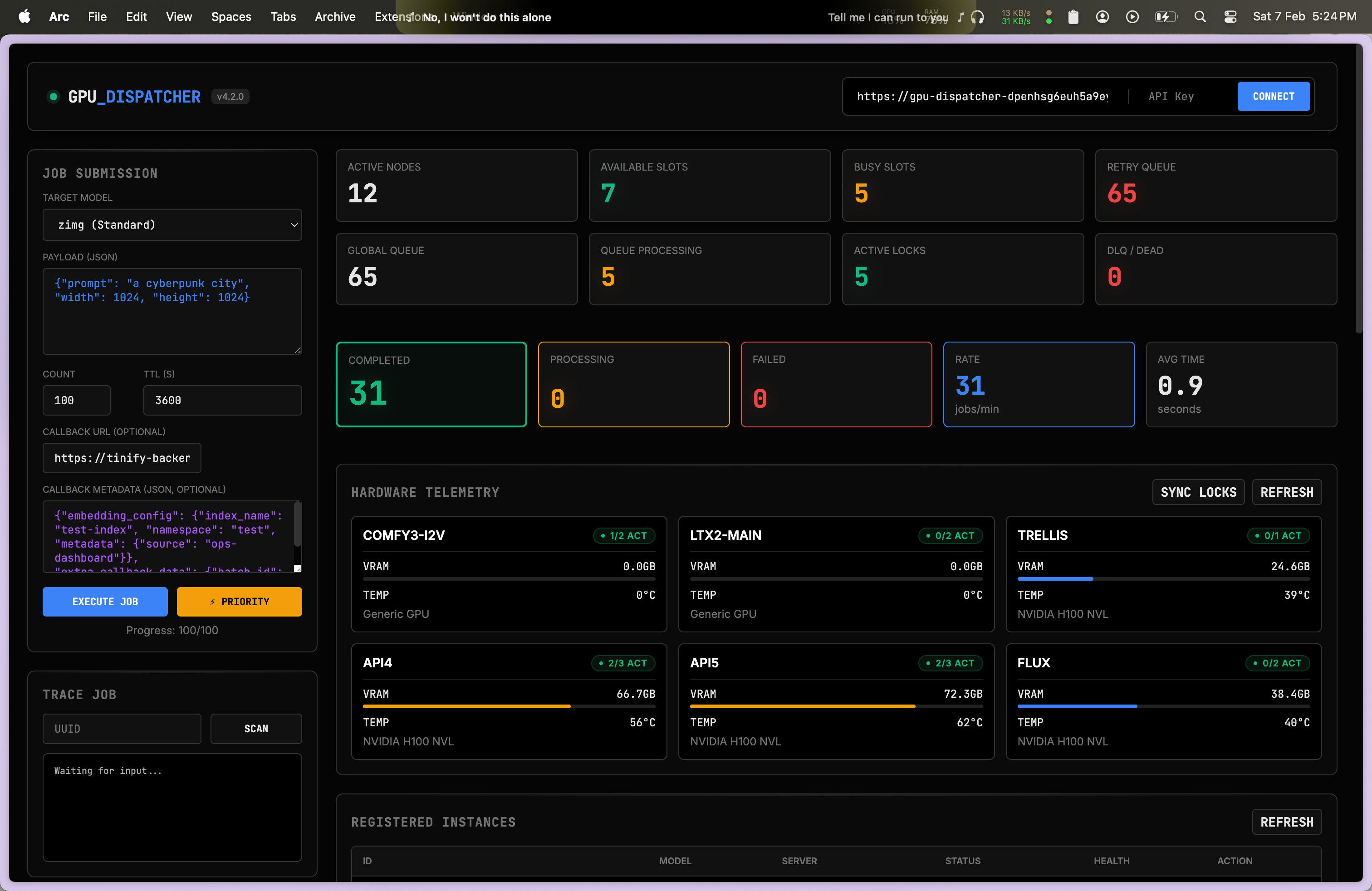 GPU Dispatcher Dashboard