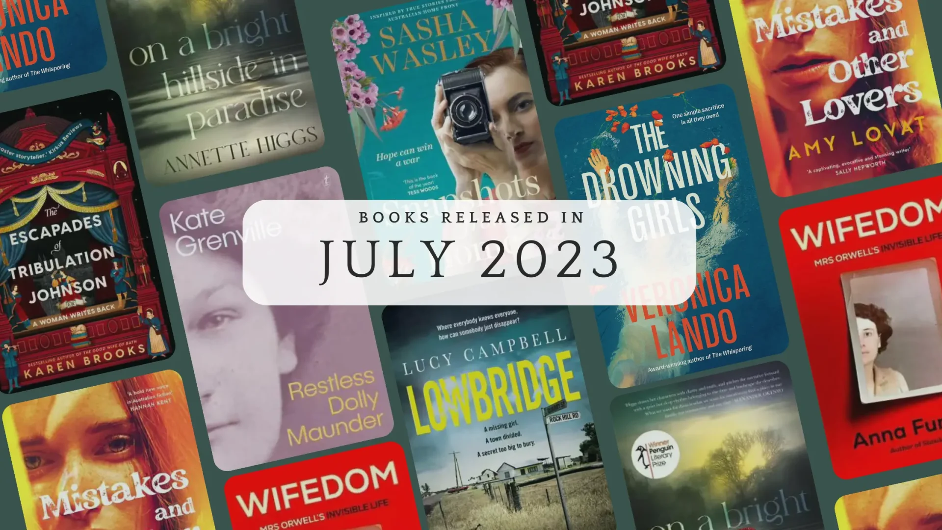 Books Released in July 2023 Australian Fiction Authors