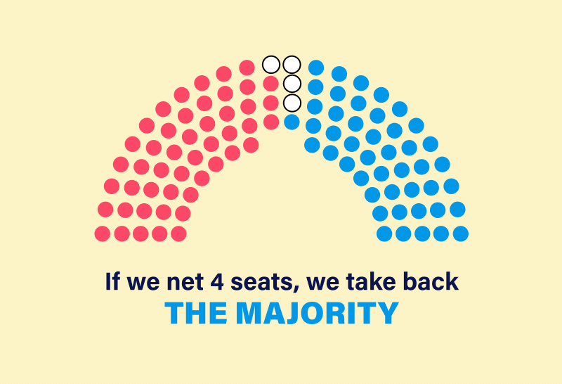 If we net 4 seats, we take back THE MAJORITY