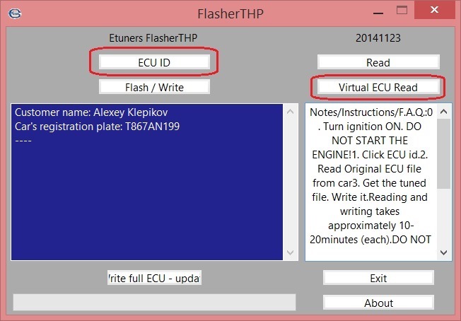 Peugeot 208 firmware using FlasherTHP v2 — video