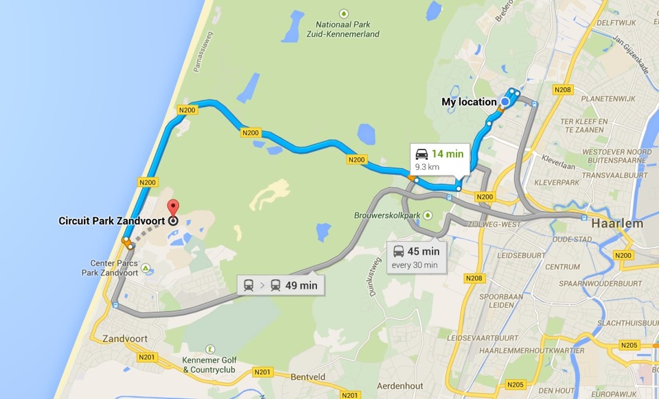 It turns out my hotel in Holland is 15 minutes from the racetrack...