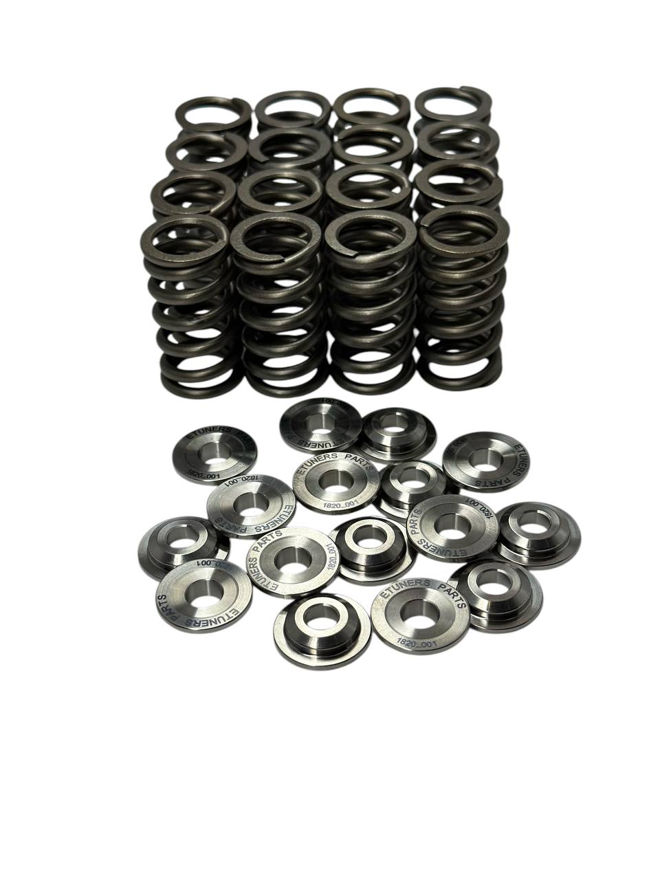 Reinforced springs and titanium plates Etuners for VAG: stability at 8000+ rpm