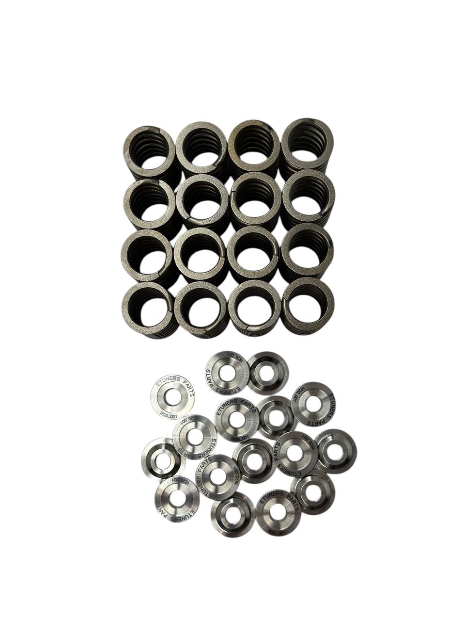 Reinforced springs and titanium plates Etuners for VAG: stability at 8000+ rpm