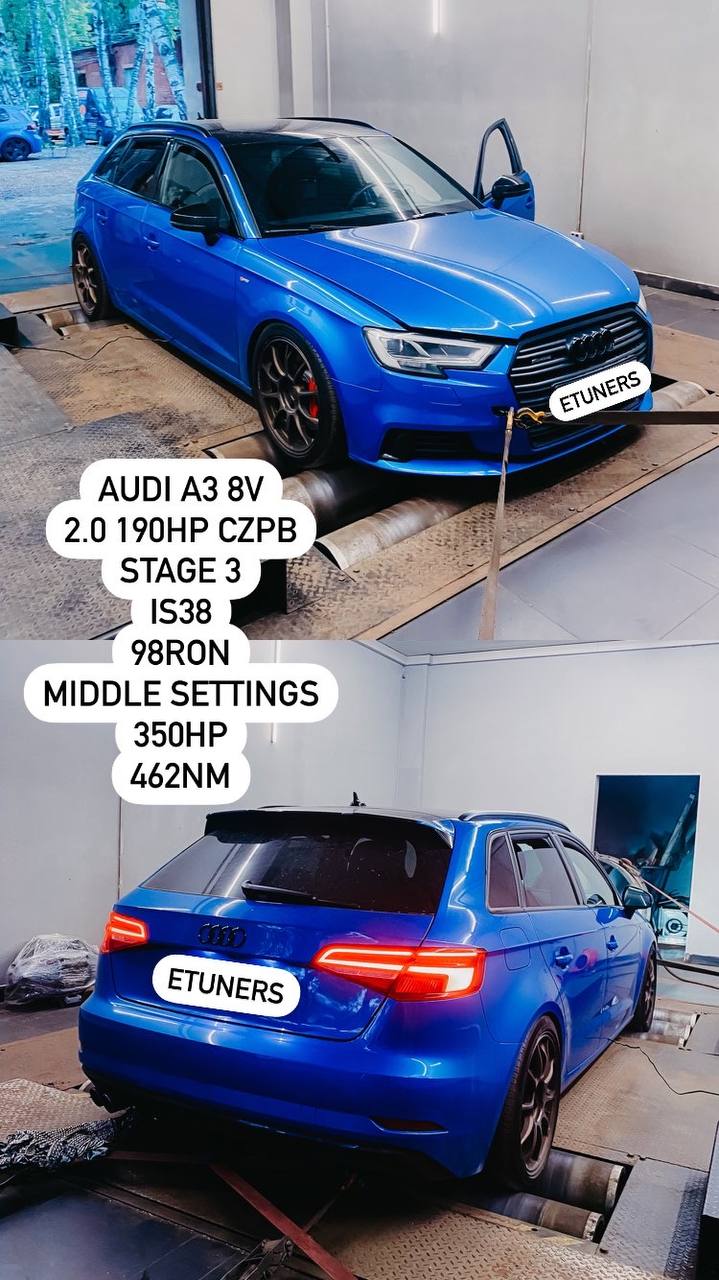 Audi A3 2.0 Stage 3: 350 HP and 462 Nm on IS38