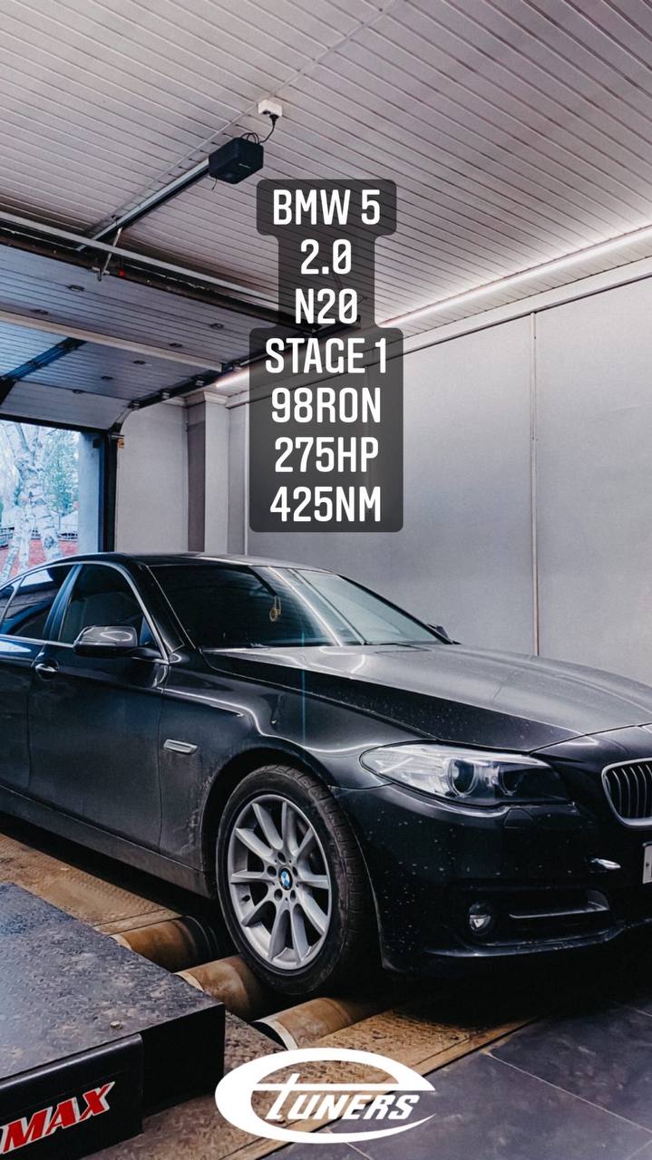 BMW 5 F10 2.0 N20: power increase on stock!