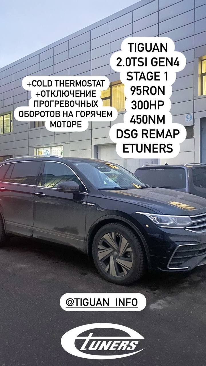 Tiguan 2.0 TSI Gen4 Stage 1: Increase in power up to 250 hp.