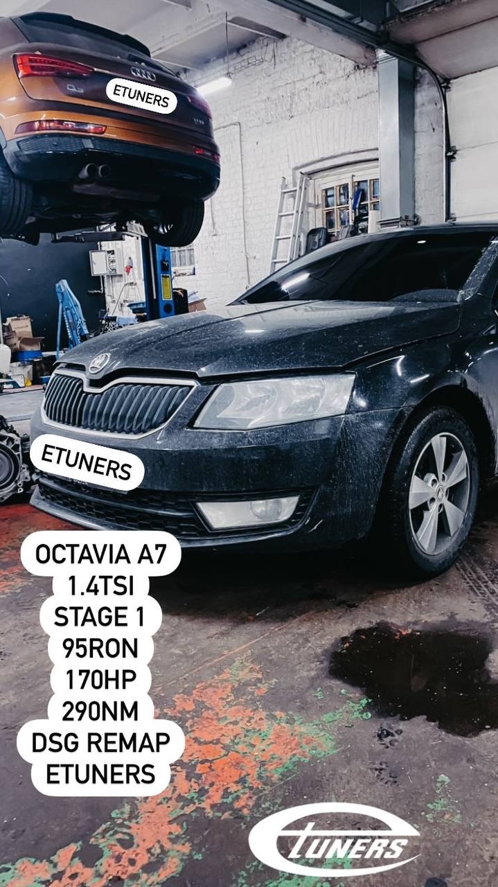 Skoda Octavia A7 1.4 Stage 1: Increase in power to 150 hp.