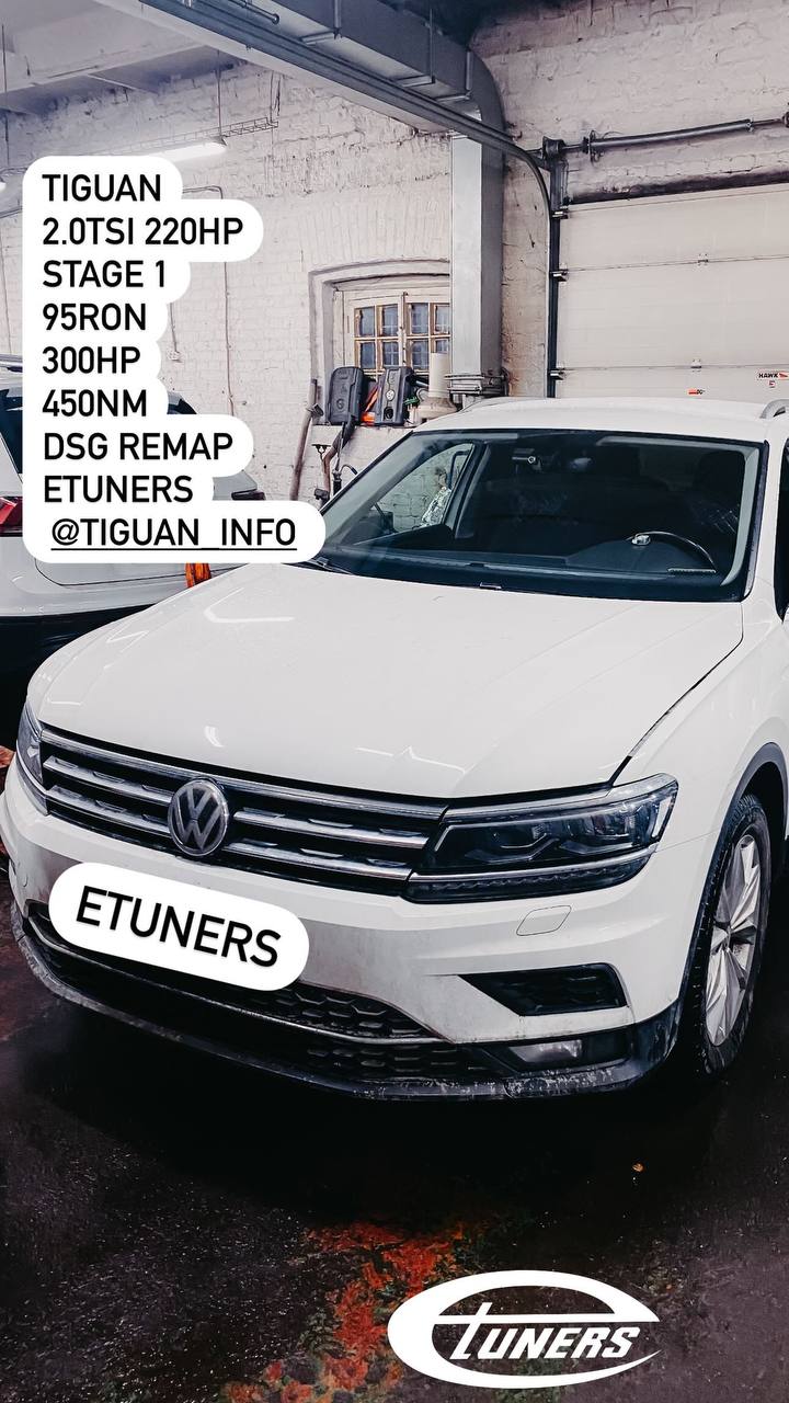Tiguan 2.0 220 hp Stage 1: Power increase to 250 hp.