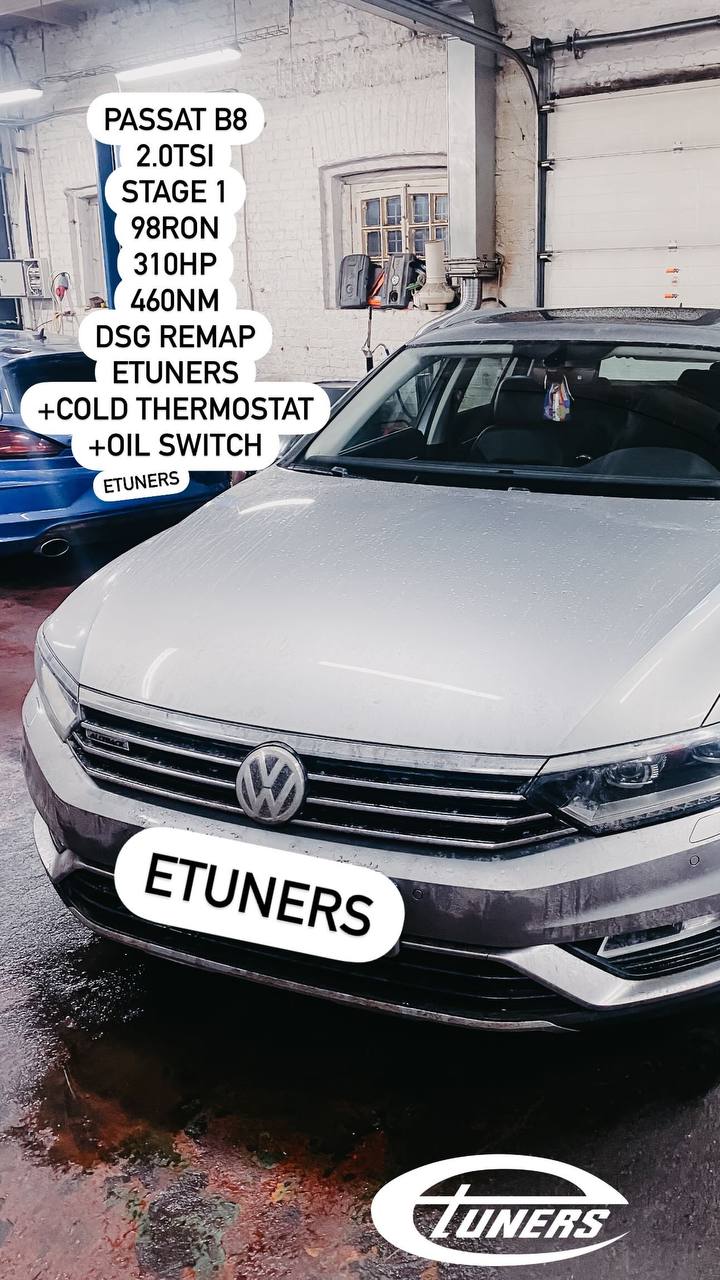 Volkswagen Passat B8 2.0 TSI Stage 1: increase +40 hp.