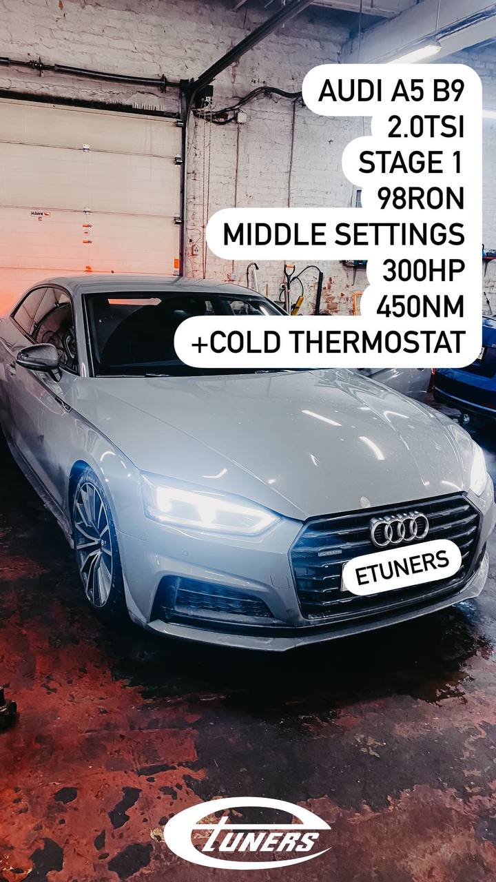 Audi A5 B9 2.0 TSI Stage 1: +30 HP and +60 Nm