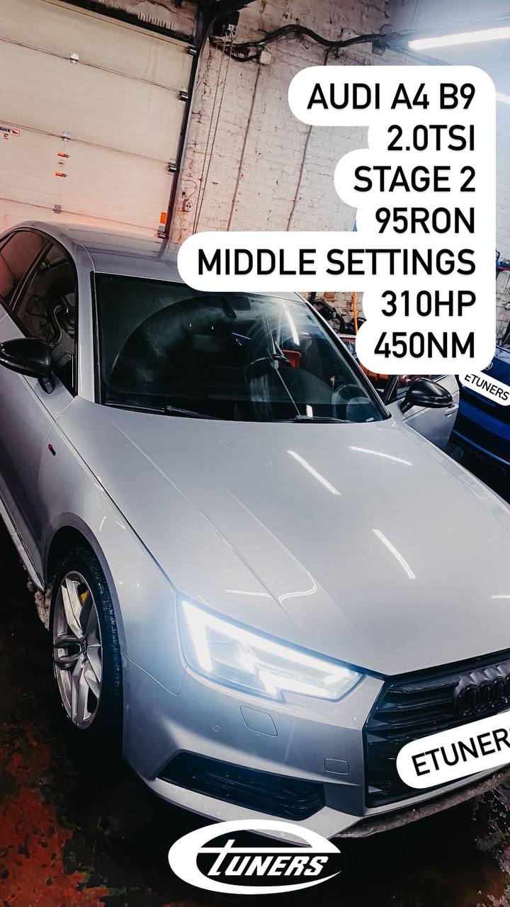 Audi A4 B9 2.0 TSI Stage 2: Increase in power up to 300 hp.