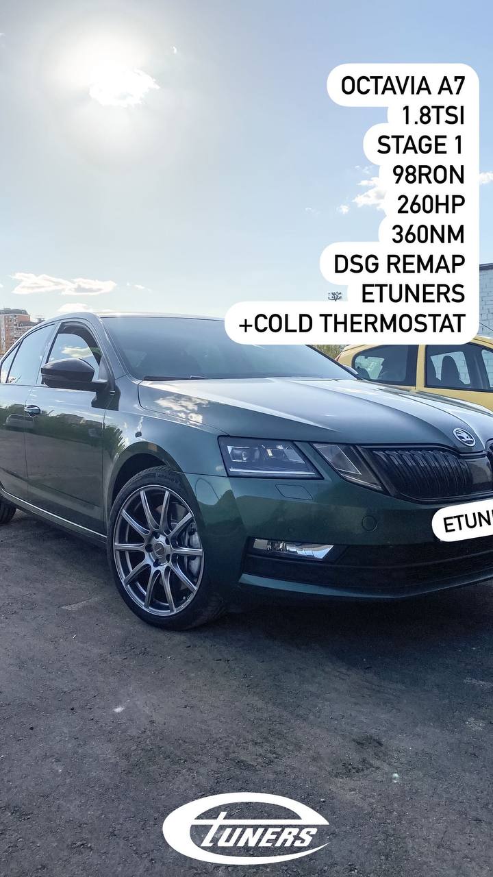 Skoda Octavia A7 1.8 TSI Stage 1: +30 HP and +70 Nm